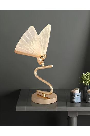 Fico Home Luxury Exclusive Modern Tasarım Abajur Kelebek Masa Lambası ButterFly Gold Sarı
