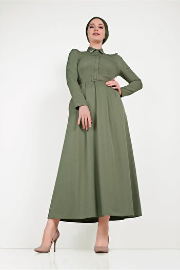 Alvina Stone Detailed Collar Dress - 40455