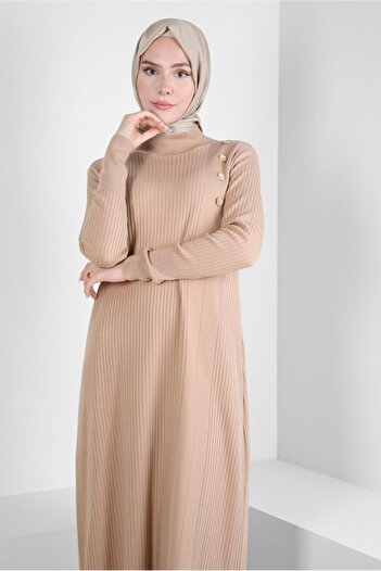 Alvina BUTTON DETAILED KNIT DRESS 44024
