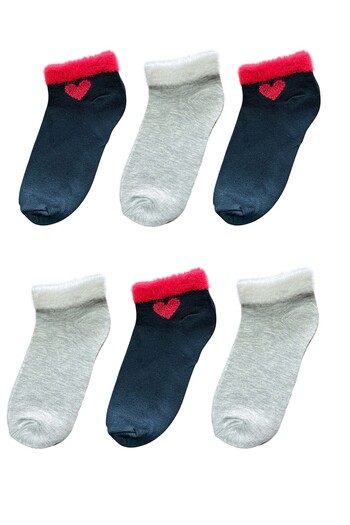 Line Smart 6 Pack Women's Patterned Soft Quality Booties Socks