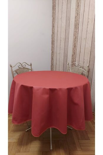 gonk Round, Solid Color, Duck (Liquid Pusher, Stain Proof) Fabric, Tablecloth