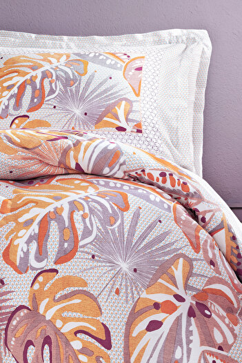 Yataş Sonia King Size Cotton Satin Duvet Cover Set - Lilac