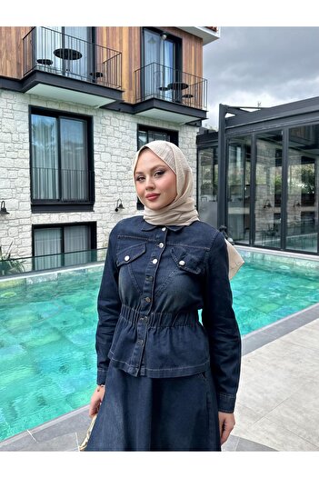Cardella Denim Jeans Skirt Jacket Suit Double Design Jean Suit