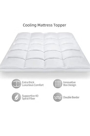 smart home Luxury Bed Pad Set 14cm Height + 2 Waterproof Pillow Protectors | Bed Pad 100% Cotton