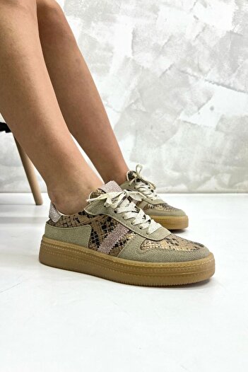inizio Beige Women's Sports Shoes Ds067