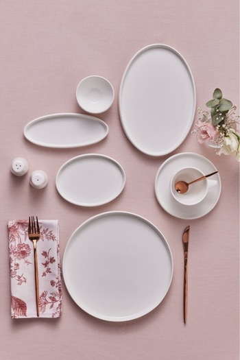 Karaca Sunset 34 Piece White Breakfast Set for 6 People