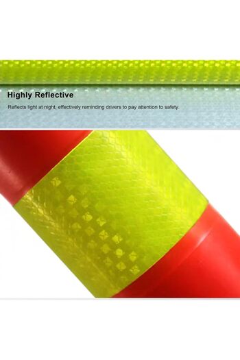 Generic 1pc 72cm High Foldable Traffic Safety Post with Reflective Strip | Security Poles & Barriers
