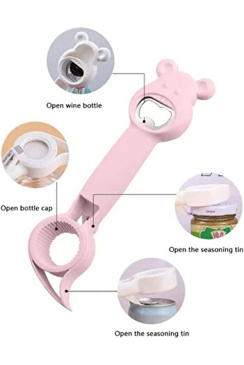 Jognee Set of 4 Bottle Openers, Plastic/Stainless Steel, Multicolor, 21 X 4.5 Cm