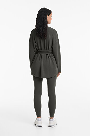 Oysho Long Soft Touch kimono jacket with modal