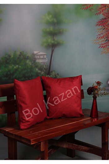 Bolkazan.com Brick Color Suede 2-Piece Throw Pillow Cover 40 X 40