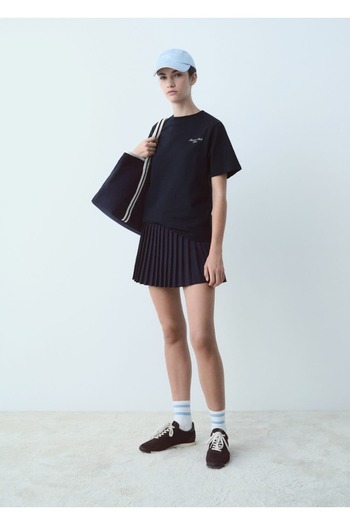 MANGO Woman Patterned cotton message t-shirt