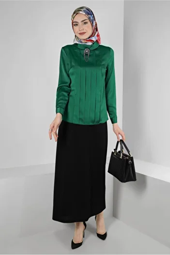 Alvina ΚΟΥΡΑΠΕ ΛΕΠΤΟΜΕΡΗΣ ΑΞΕΣΟΥΑΡ SATIN BLUZ 43573