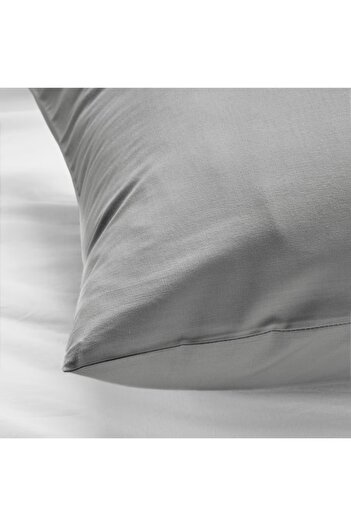 IKEA DVALA Pillowcase 2-Pack – Soft & Breathable 100% Cotton, Light Grey, 50x80 cm