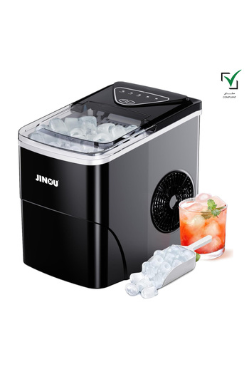 JINOU Ice Maker - 2.2L Tank, Premium ABS, 12kg Ice in 24hrs, Updated Electronics & Cooling
