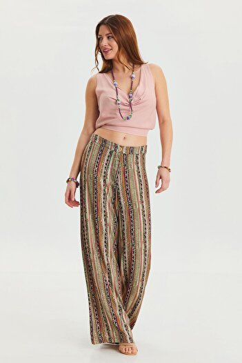 Los banditos Palazzo High Waist Loose Cut Trousers
