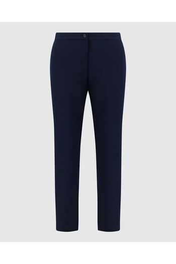 Gala-Xi Plus Size High Waist Navy Blue Women's Trousers 10002421014006