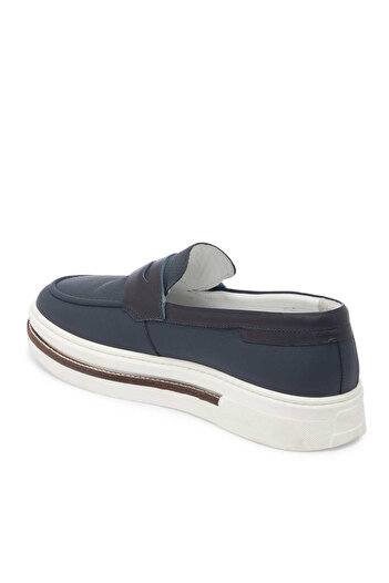 Tergan Lacivert Hakiki Deri Erkek Loafer - E24ı1ay56706-a38