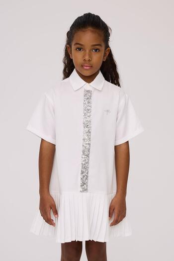 Tyess Bg Store Girls White Dress