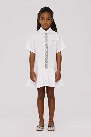 Tyess Bg Store Girls White Dress