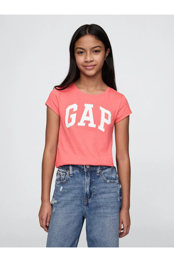 GAP Orange Girl Gap Logo T-Shirt