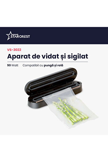 STARCREST STARCREST VS-3022 Vacuum Sealer, Touch Control Panel, Wet/Dry Vacuum, 5 Functions