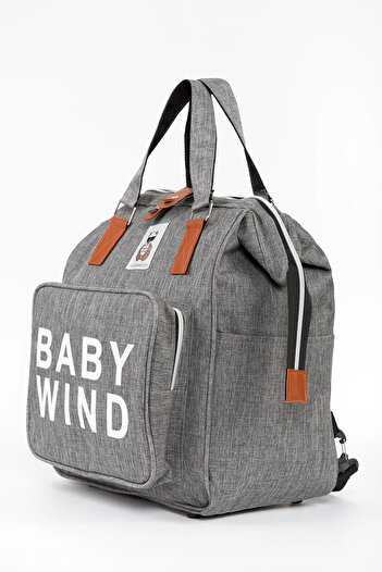 MUCCO Kaff Gray Color Babywind Printed Multi-Purpose Mother Baby Bag -35200