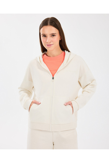 SKECHERS W Essential Full Zip Sweatshirt Women Offwhite Sweatshirt S242117-102
