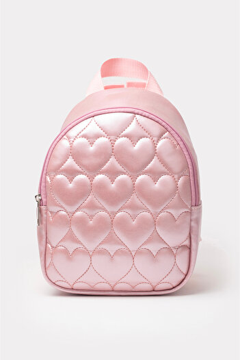 ICONE BAG Kız Çocuk Kalp Nakışlı Orta Boy Sırt Çantası