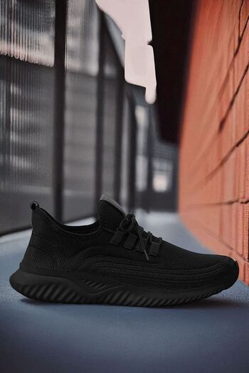 BIG KING Black Super Soft Knitwear Men's Sports Shoes