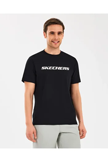 SKECHERS M Lightweight Graphic Tee T-Shirt Men Black Tshirt S2510169-001