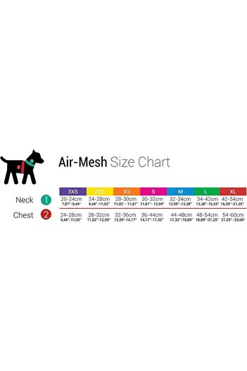 Tailpetz Air-mesh Harness Dog Collar Neon Pink S