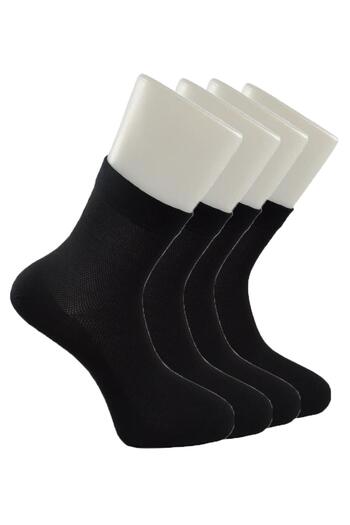Dündar Men's 4-Pack Plus Seamless Combed Cotton Half Socks Scented Socks (6890-3)