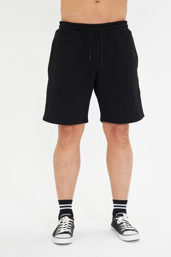 The Champ Clothing Men's Cotton Knee-Length Shorts Black – Comfortable Fit, Drawstring and Double Pockets,