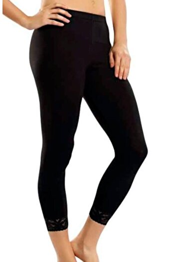 Tutku 157 Elastic Waist Lace Long Tights