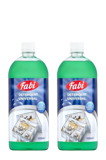 FABI Pack of 2 X Universal Detergent, 2 X 1L
