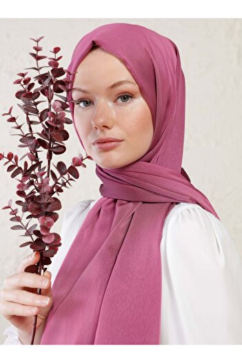 Tuva Şal Janjan Double Layer Scarf - Dusty Rose - Tuva Scarf