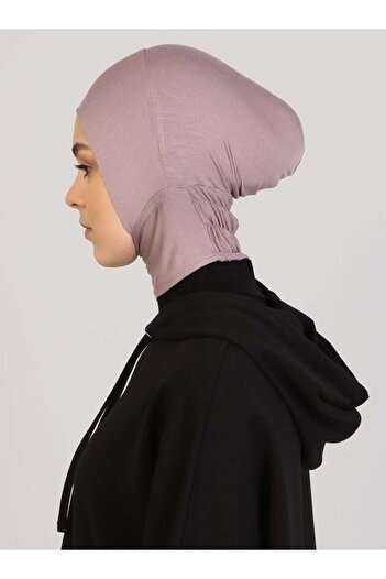 Ecardin Έτοιμο Hijab Bone με μισό γιακά - ST292 Dusty Rose