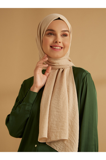 Tuva Şal Glitter Crepe Jazz Shawl - Sand Beige - Tuva