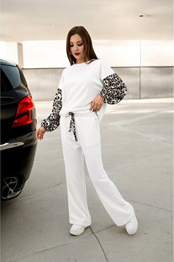 adorashop Two-piece cotton set with animal print insert 4179