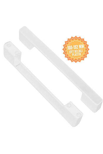 KOÇSAN White 160-192 mm Plastic Bridge Handle, Luxury Country Kitchen Furniture Cabinet Drawer Handle, Double Hole