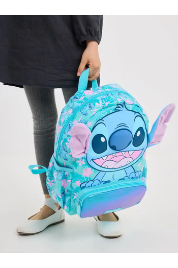 SMIGGLE Blue Junior Stitch Unisex Backpack with Hood Detail