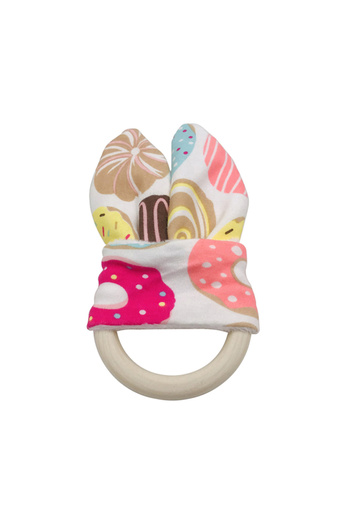 Generic Wooden Teething Bunny Ring - Style18
