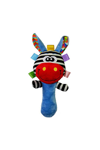 Generic Giraffe Plush Rattle with Hand Bell 01