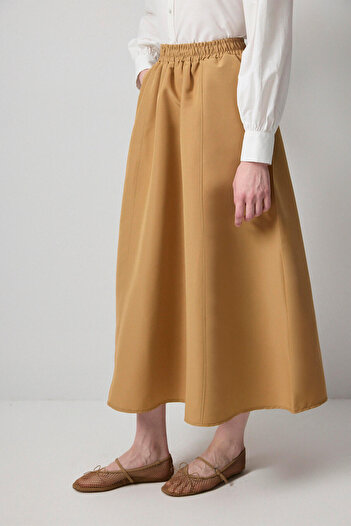 Touché Privé Gathered Waist Woven Skirt