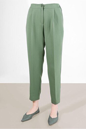 Alvina Carrot Trousers 70373 - Cuffed Rubber Detailed