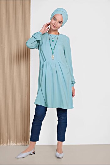 Alvina Crew Neck Pocket Tunic 4240