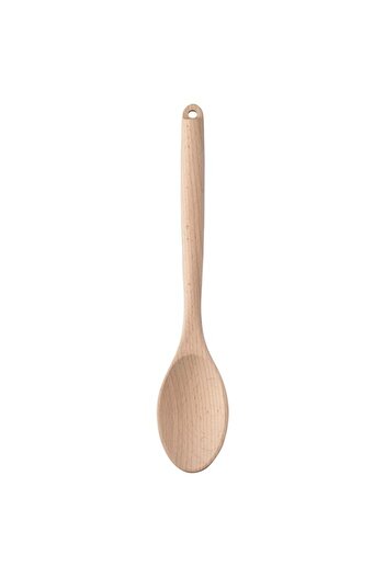 IKEA RÖRT Round Wooden Spoon – 31 cm Beechwood, Durable, Non-Scratch, Eco-Friendly