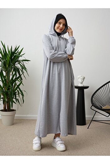 Por La Cara Hooded Long Sports Cap - Gray - Por La Cara