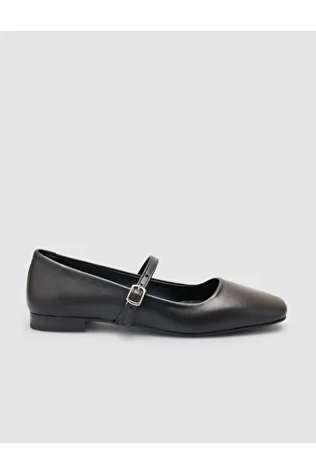 Cabani 100% Genuine Leather Black Women's Ballerinas
