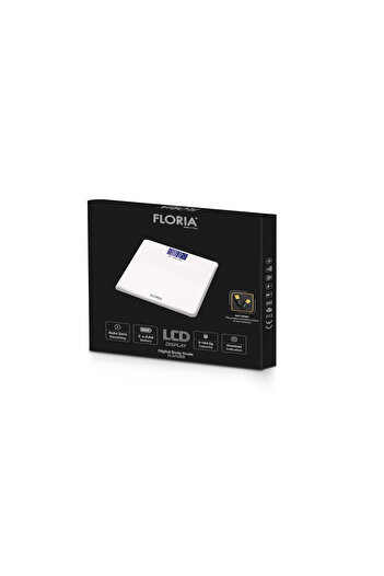Floria Floria ZLN1988 electronic bathroom scale White, LCD screen, maximum capacity 180 kg